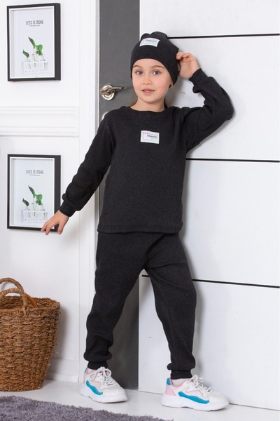 tunays shopping Set de 3 piese pentru fetiță cu pălărie cu nervuri