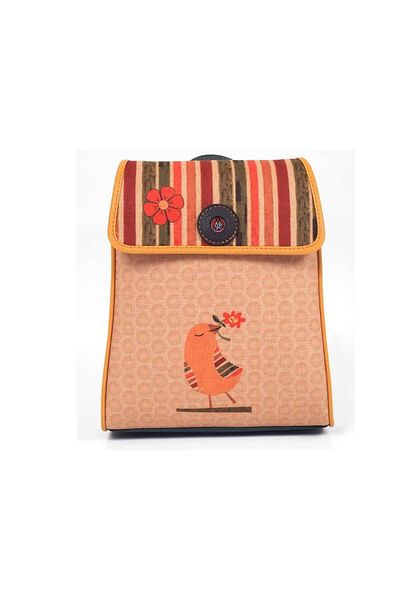 HOODİEMOUSE Ethnic Bohemian Style Bird Figured Backpack - Green