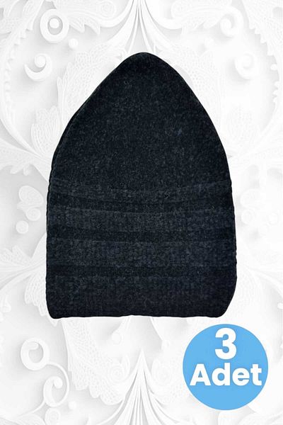 Trenderrs 3-Piece Velvet Skullcap Quality Prayer Skullcap