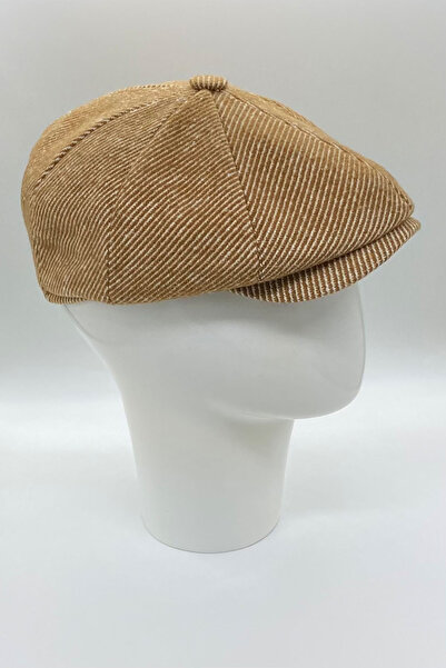 Be Hoope Kışlık Kaşe Ingiliz Stili Peaky Blinders Kasket 8 Parçalı Kasket Şapka