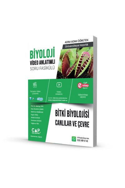 Çap Yayınları Çap Biyoloji Bitki Biyolojisi Canlılar ve Çevre Video Anlatımlı...