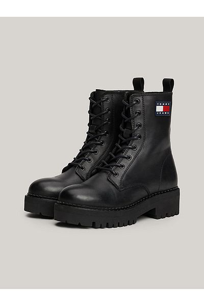 Tommy Hilfiger Kožené boty na zip Bot En0En02628 Bds