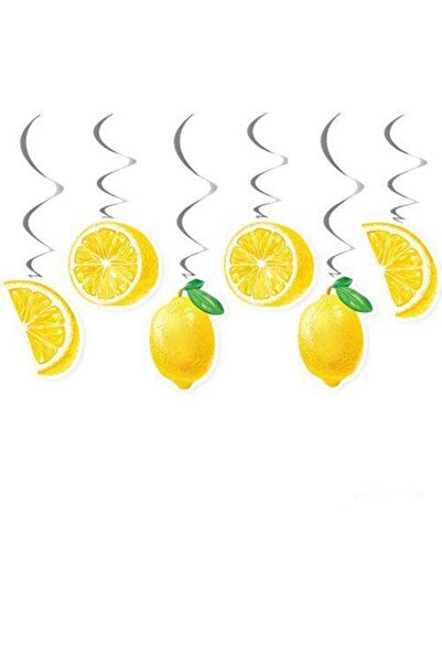 Parti Dükkanım Limon Temalı Tavan Süs 6 Adet