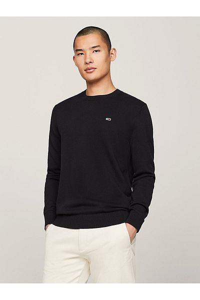 Tommy Hilfiger TJM ΛΕΠΤΟ ΠΟΥΛΟΒΕΡ ΜΕ ΜΑΥΡΟ ΜΑΚΡΙΑ ΜΕΓΕΘΟΣ EXT