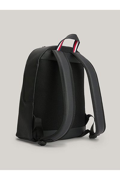 Tommy Hilfiger Polyester Black Men's Backpack Essential Pu Backpack