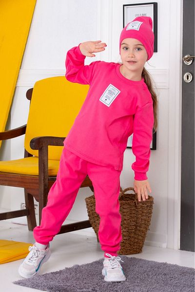 tunays shopping Girl's 3-Piece Set with Ribbed Hat