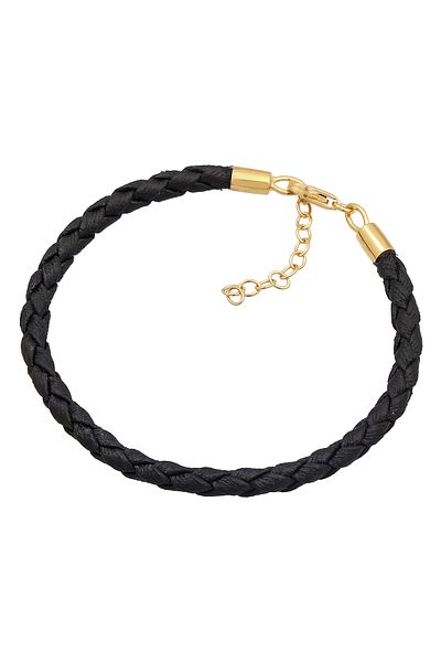 Nenalina Bracelet Ladies Beads Casual Modern Synthetic Leather In 925 Sterling Silver