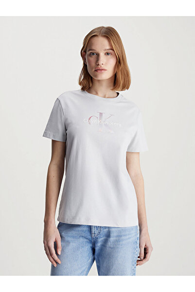 Calvin Klein Kadın Diffused Monologo T-Shirt