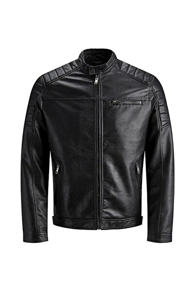 Jack & Jones Men's Leather Coat and Jacket
