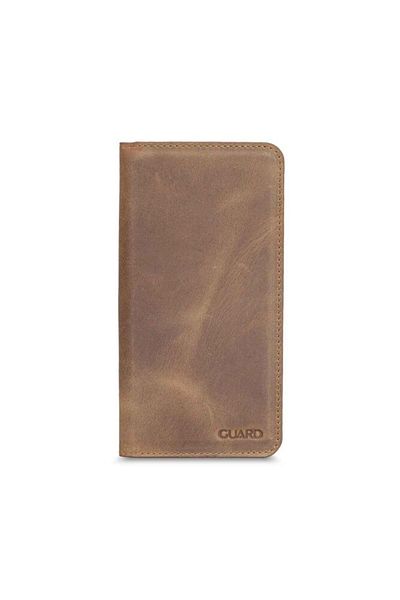 GUARD Portofoliu de mână din piele naturală, bronz antic, cu port de telefon - P3028