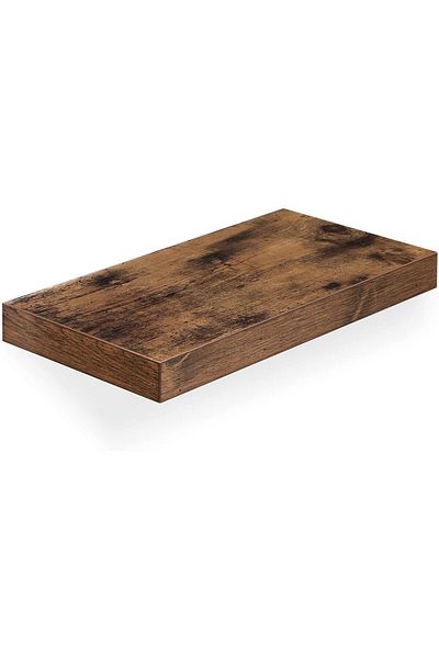 Mahmayi Vasagle Lws24bx Floating Wall Shelf For Photos, Decorations - Rustic Brown