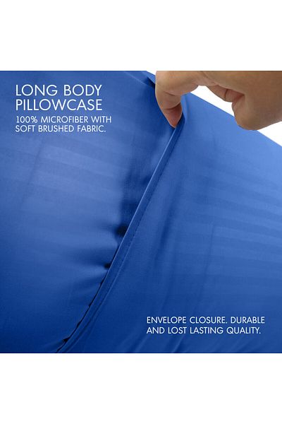 Hotel Linen Klub Ultra Soft Body Pillow with  Pillowcase- Long Side Sleeper Pillow For Use During Pregnancy
