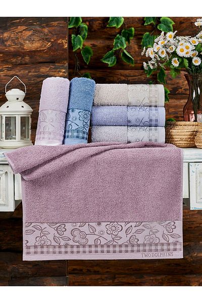 Two Dolphins Vera Set of 6 30*50 Hand Towels Kitchen & Guest Towels