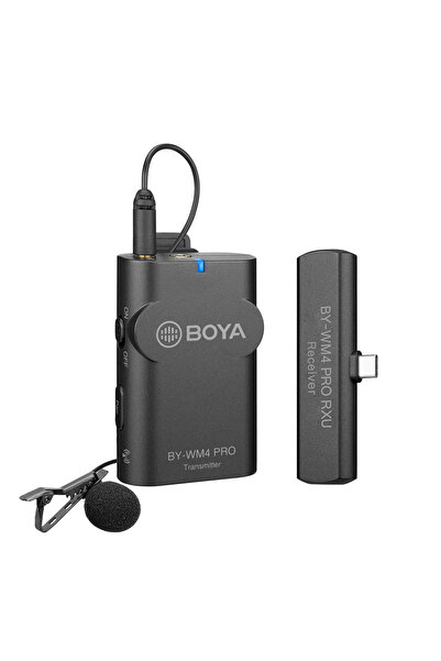 BOYA BY-WM4 PRO-K5 Telefon Üzerine Takılan Küçük Alıcılı Kablosuz Yaka Mikrofonu