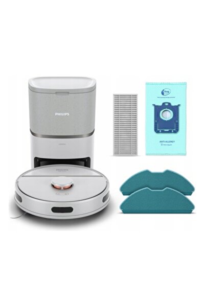 Philips Istasyonlu Robot Süpürge ''Islak Kuru Moplu, Sert Zemin ve Halıya Uygun