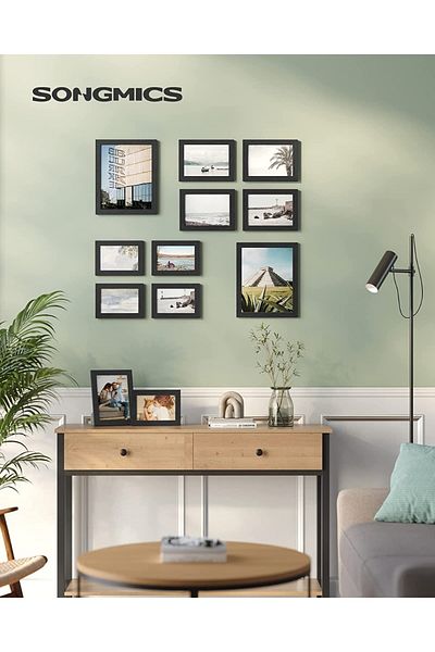 Mahmayi Songmics Black Rpf310h Modern 10x Glass Photo Frames For Home, Drawing Room (25X20X3CM)