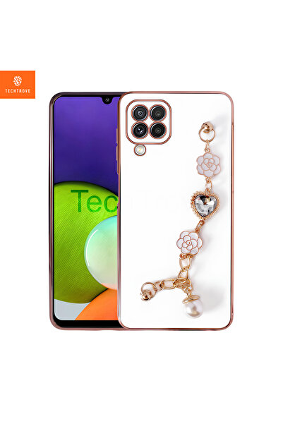 TechTrove Samsung Galaxy M22 Kılıf El Tutamaçlı Kamera Korumalı A+ Kalite Sil...