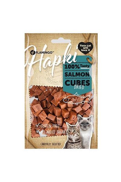 Flamingo Pill Gluten Free Salmon Cube Cat Reward Food 85 Gr