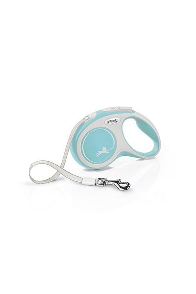 Flexi New Comfort Automatic Light Blue Strip Walking Medium 5 Meters