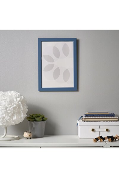 IKEA Fiskbo Koyu Mavi 21x30 cm A4 Ebat Ahşap Fotoğraf Resim Çerçevesi