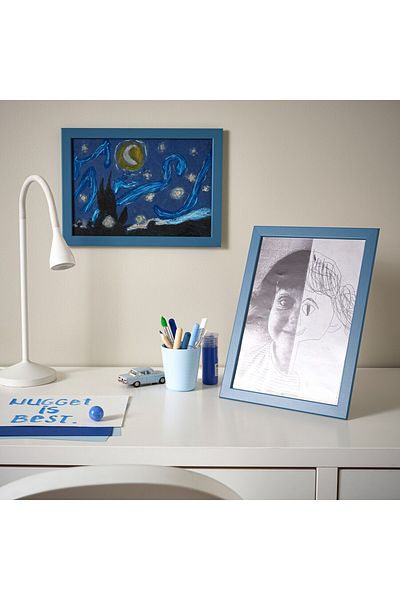 IKEA Fiskbo Dark Blue 21X30 cm A4 Size Wooden Photo Picture Frame