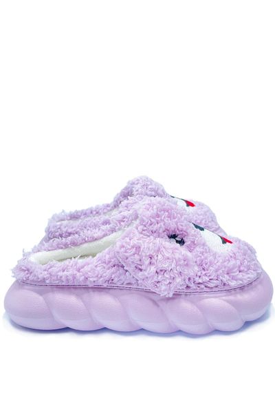 Kidx Bella Ab186 - Пантофи с животни, Сладки плюшени домашни пантофи за кучета, Лилави