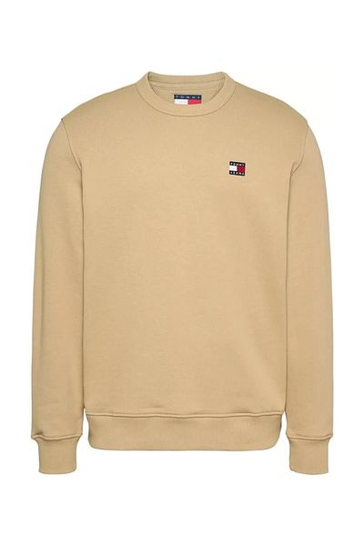 Tommy Hilfiger Tommy Jeans Tjm Reg Badge Crew Ext Men's Beige Sweatshirt Dm0Dm20660Act