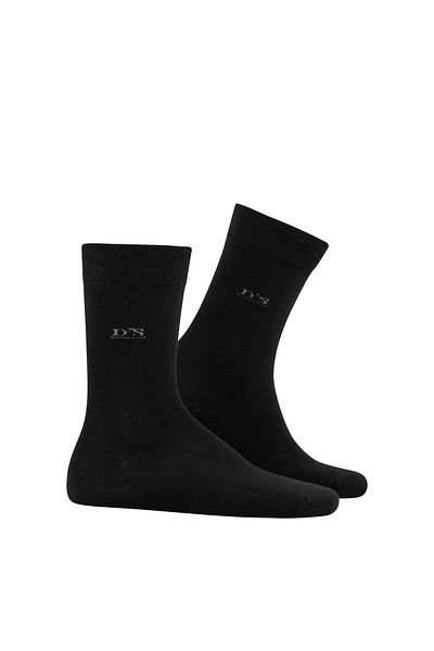 D'S Damat Черни мъжки памучни чорапи Basic