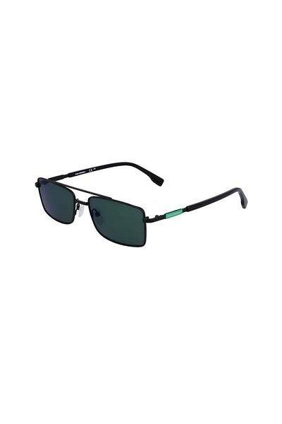 Karl Lagerfeld Unisex Kl348s 002 56 Black Metal RectanGular SunGlasses