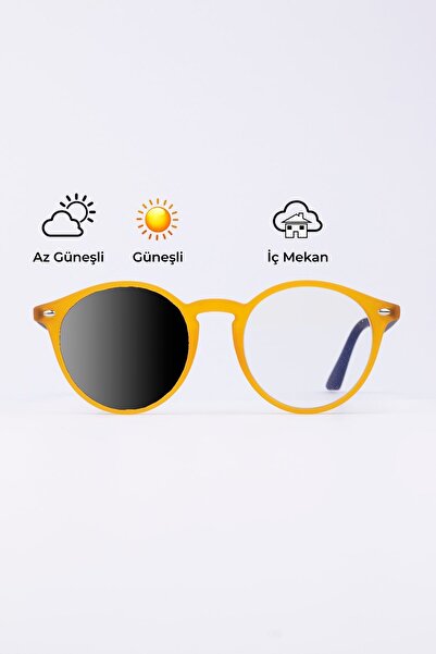 Focus On Hardy Mustard |   Photochromic Blue Light Glasses |   Single Glass A...