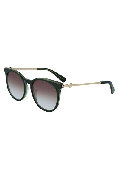 Longchamp Lo 693s 300 52 Dámské zelené kulaté sluneční brýle