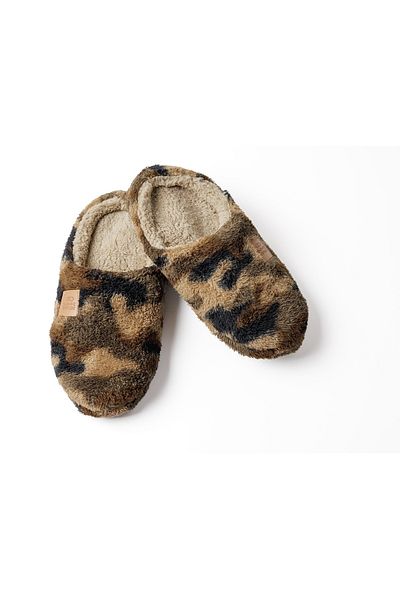 KAPVOE Παντόφλα καμουφλάζ Polar Grey καρό - Unisex, με αντιολισθητική σόλα και βελούδινη εσωτερική λεπτομέρεια