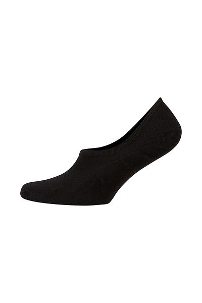 D'S Damat Men's Bamboo 6-Piece Ballerina Socks Black
