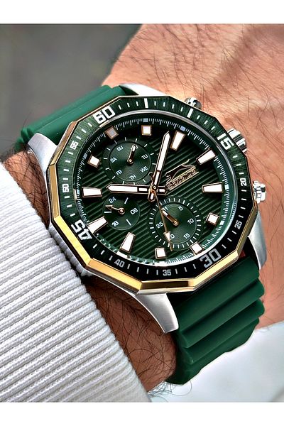 Slazenger Men's Watch 2385 - 5 Atm Waterproof with Function Silicone Band