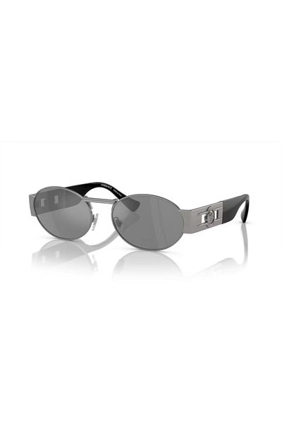 Versace Man Oval Sunglasses- Ve 2264 - Lense Size:56mm - Matte Gunmetal
