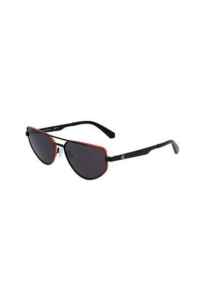 Calvin Klein Jeans Ckj 23220S 007 58 Men's Pilot Black Orange Metal Sunglasses