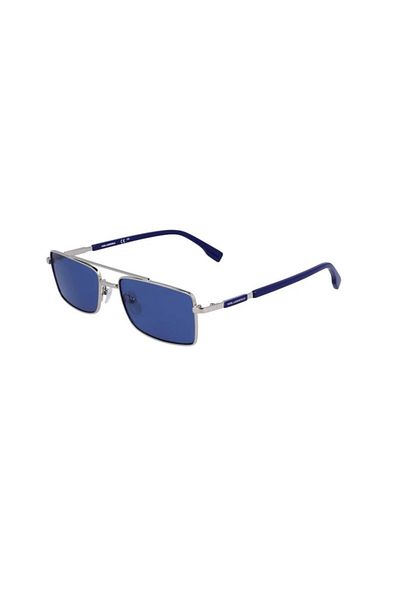 Karl Lagerfeld Unisex Kl348s 040 56 RectanGular Silver Metal SunGlasses