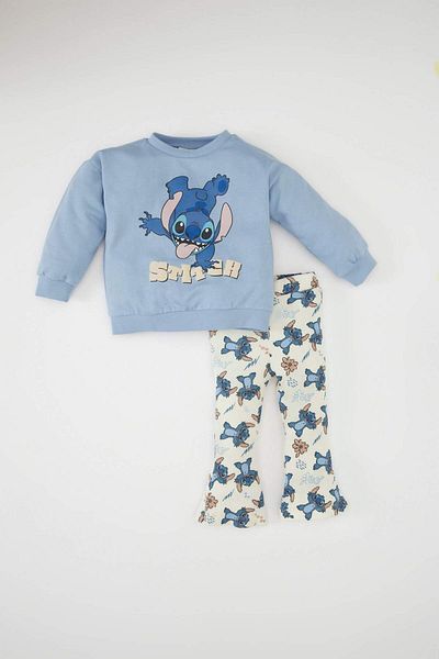 DeFacto Baby Girl Blue Double Combed Cotton Set - D2199A5/Be551