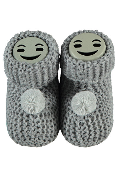 Civil أحذية تريكو للأطفال من 0 إلى 6 أشهر باللون الرمادي