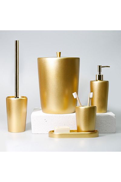 Selim Conical Bathroom Set Gold