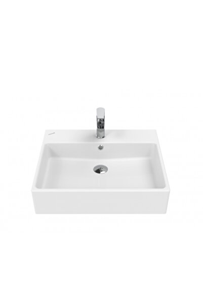 Creavit Next 60 Cm Tezgah Üzeri Kare Delikli Lavabo, 60x50 Cm