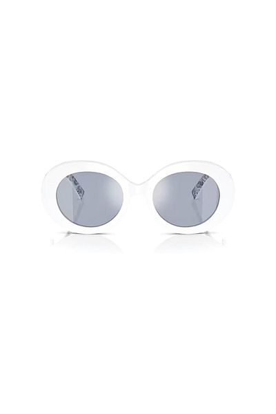 Dolce&Gabbana Dolce & Gabbana Woman Oval Sunglasses- Dg 4448 - Lense Size:51mm - White On Blue Maiolica
