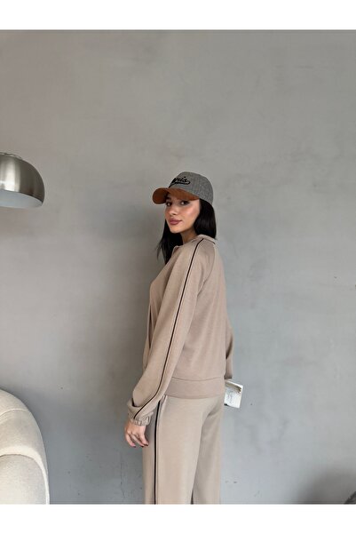 alanora Γυναικείο κοστούμι αθλητικής φόρμας με ριγέ φερμουάρ