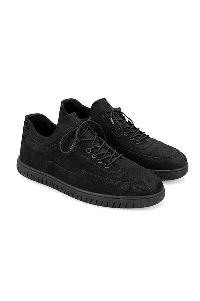 Desa Abdiel Μαύρα Ανδρικά Δερμάτινα Παπούτσια Nubuck Casual