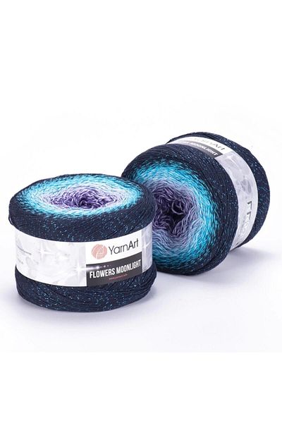 Yarnart Flowers Moonlight - Glittery, Marbled Hand Knitted Marbled-3254