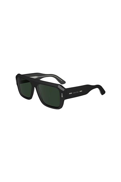 Calvin Klein Ck 24501 001 56 Women's Square Black Bone Sunglasses
