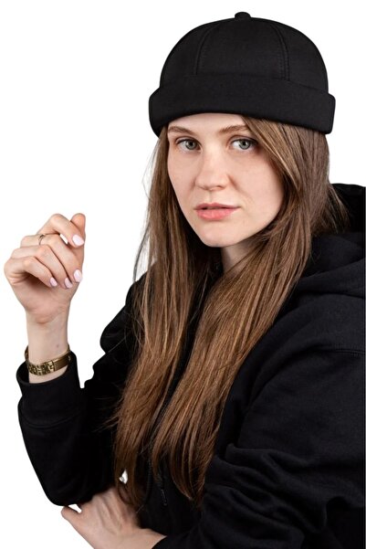 CosmoOutlet Зимна шапка от вълна и синтетика, регулируема, унисекс, хип-хоп, черна