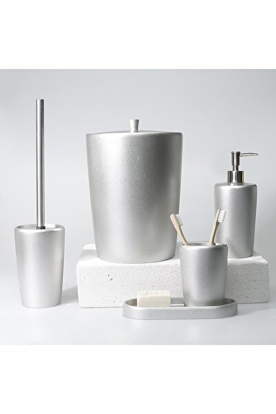 Selim Conical Bathroom Set Silver