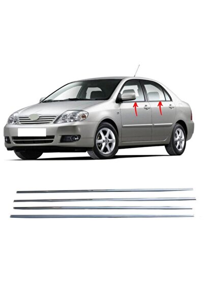 Kml34tuning55 Oto Toyota Corolla Sedan Krom Cam Çıtası 2002-2006 Paslanmaz Çe...