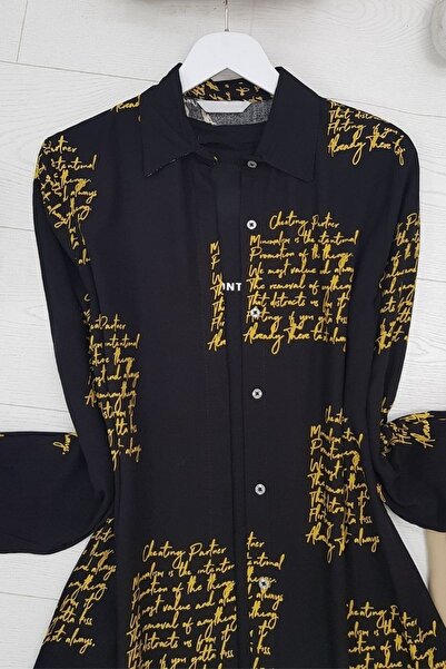 Modamorfo Yellow Text Printed Tunic